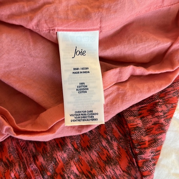 Joie Red Bondi Tiered Maxi Dress Tea Rose Size XXL 100% cotton red pink - Picture 5 of 5